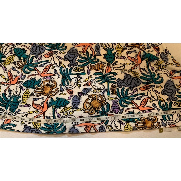 Vintage Sweater Bee by Banff M Medium Sealife Print Cotton Midi Skirt - Picture 13 of 14